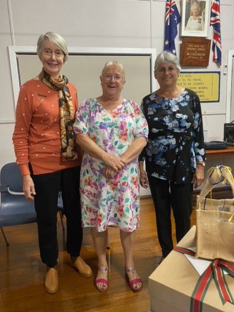 Jill Carson Evening Branch President, Joy Beames State President and Anne Williamson, Gloucester President. Picture supplied.
