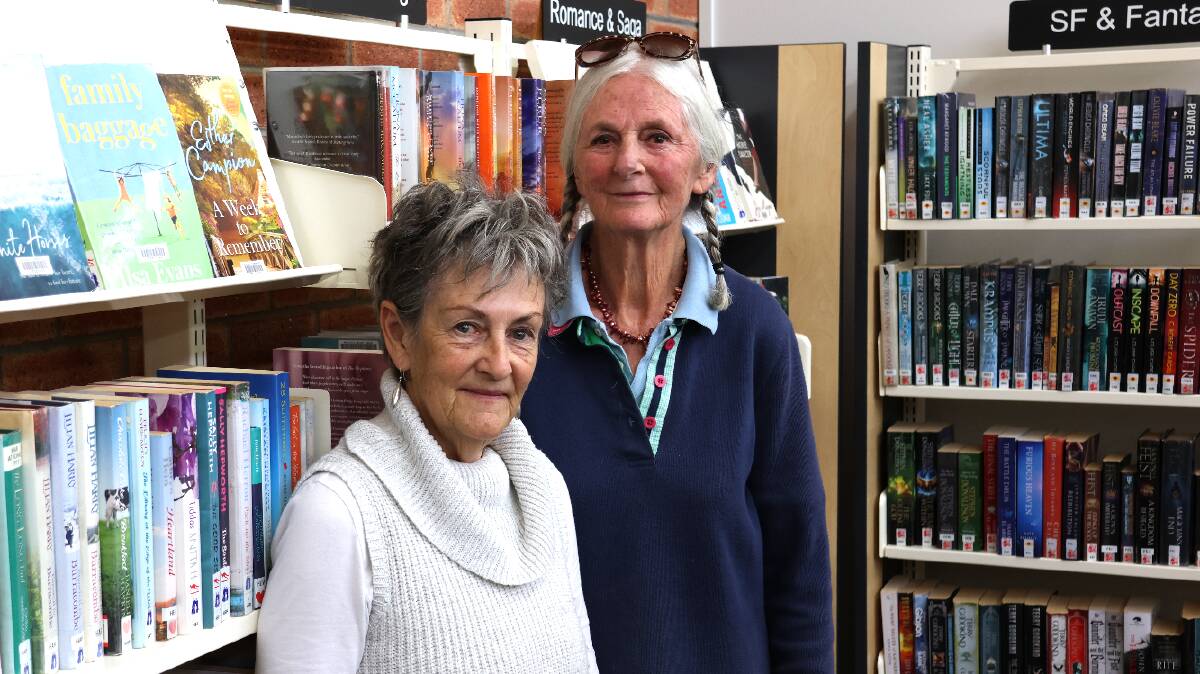 Gloucester Writers Group members, Christine Lawrence and Anne Andrews. Picture by Rick Kernick.