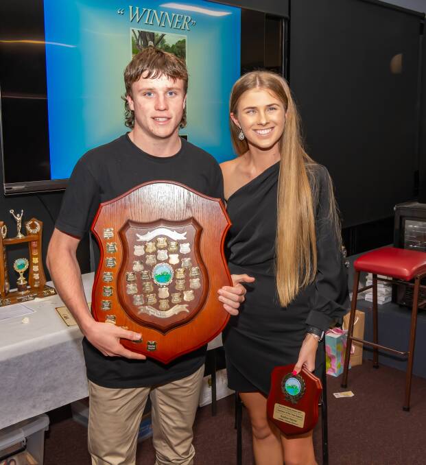 Motocross rider Bradley Rayner, the 2023 sportstar of the year, with Courtney Webeck, who was the guest speaker at the award presentation. Picture Gloucester Sport Awards Committee.