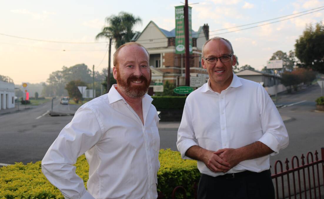 Upper Hunter candidate Martin Rush with NSW Opposition Leader Luke Foley 