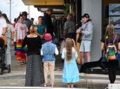 Wingham's annual Busker Muster brings the town's main streets alive with music, colourful characters, and crowds of people. Picture by Scott Calvin