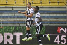 Parma, here in action in a 2020 Serie A game, have won promotion back to the Italian top-flight. (AP PHOTO)